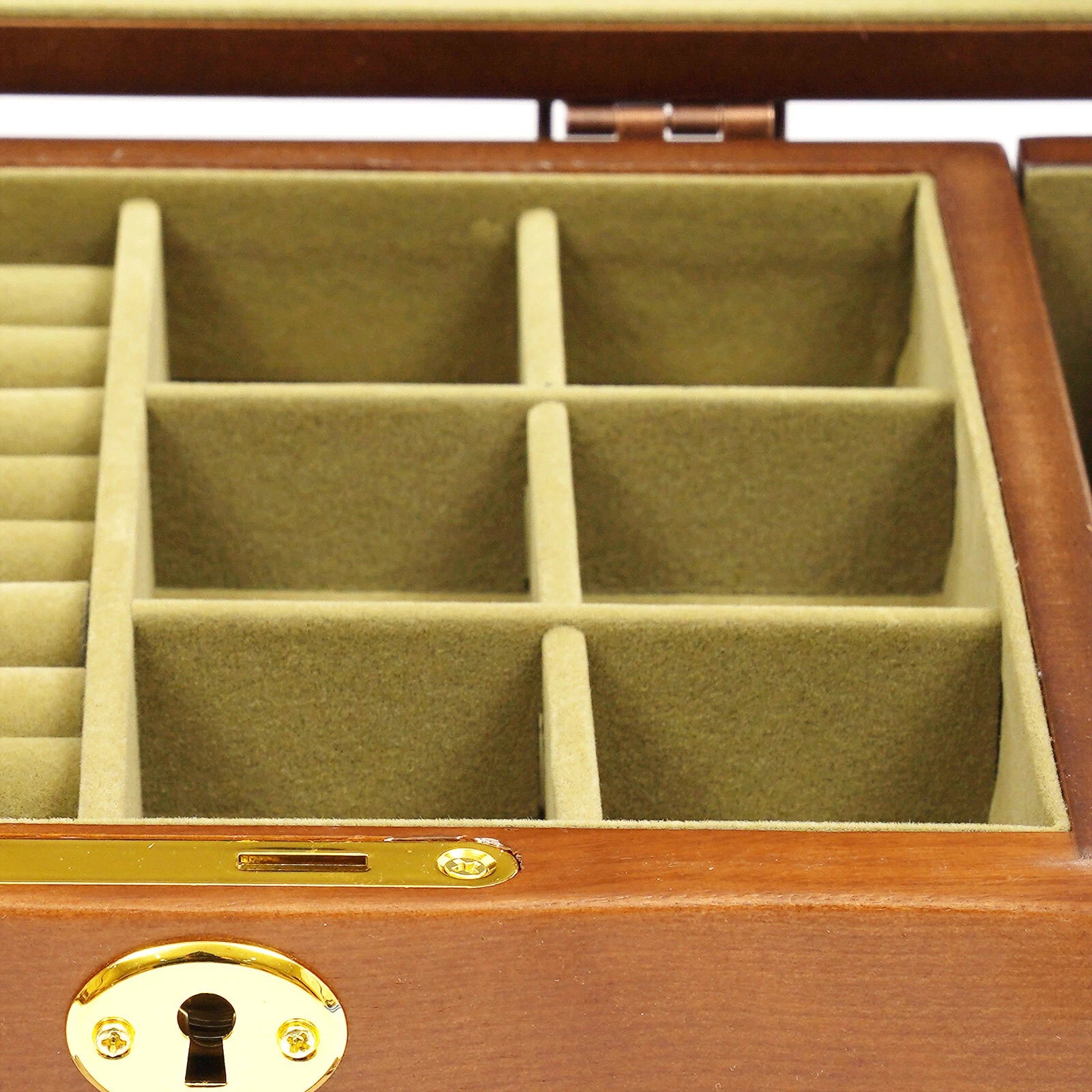 Lining Jewelry Box Wooden Jewelry Storage Case W/mirror&lock Watch Necklace Case | eBay