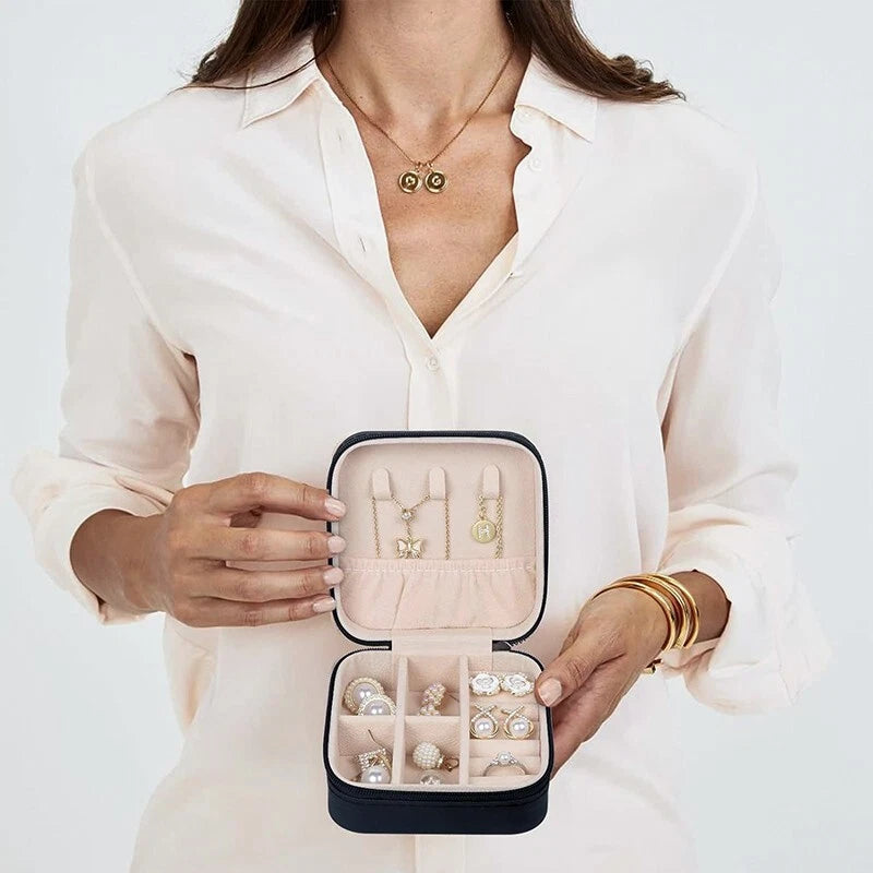 Ring box NEW Black Jewelry Travel Case Box Organizer Holder Storage Earring Case | eBay