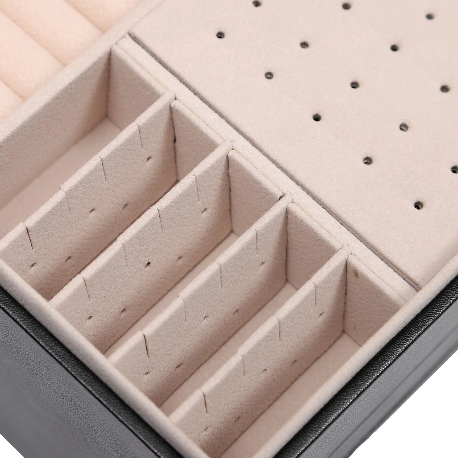 3layer Jewelry Box Organizer Lockable Storage Earring Box W/ Velveteen Lining PU | eBay