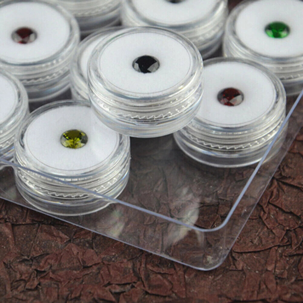 Loose Diamond White Capsule Storage Box Jewelry Gem Beads Display Case Holder | eBay
