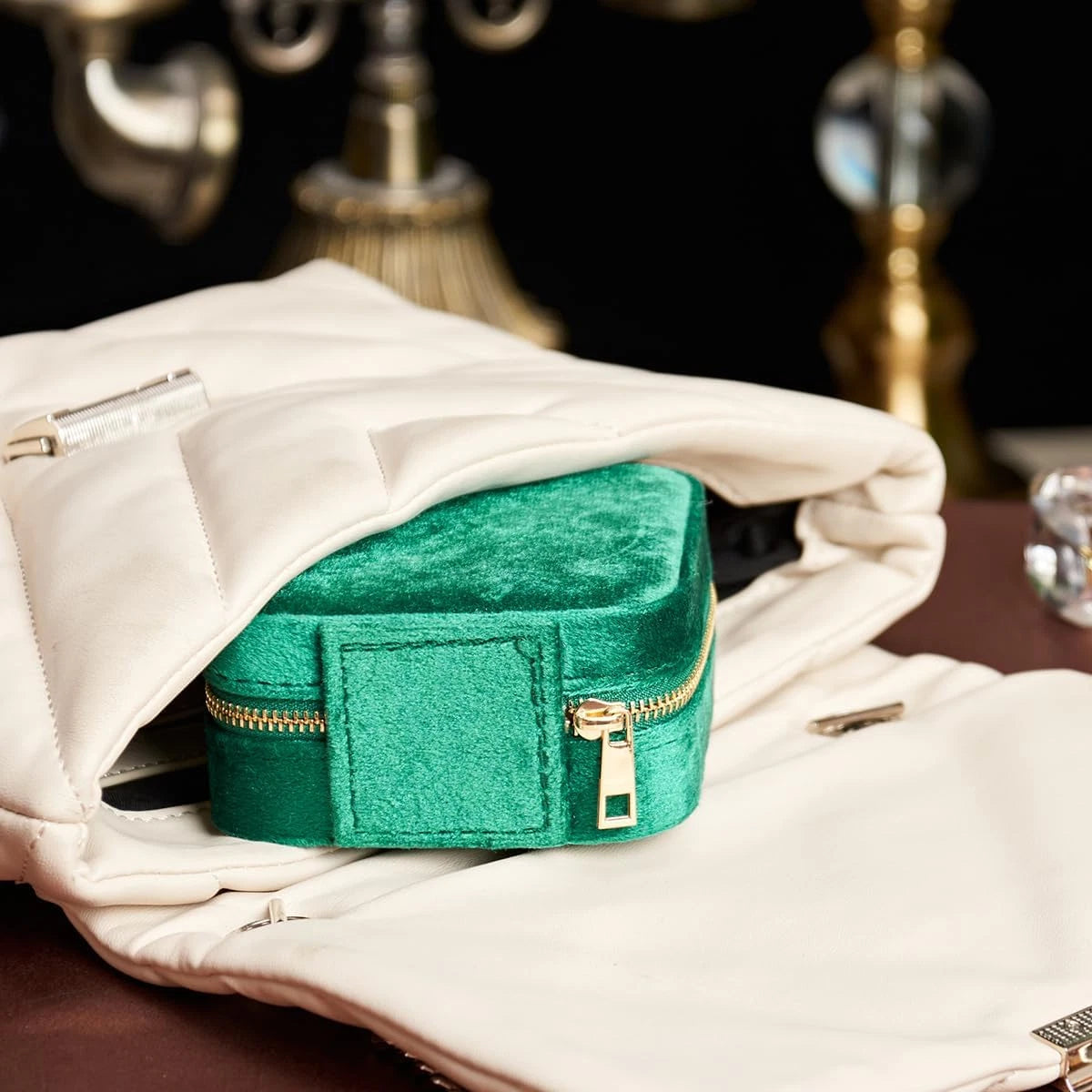 Travel Velvet Jewelry Box with Mirror, Portable Organizer for Rings Earrings etc | eBay