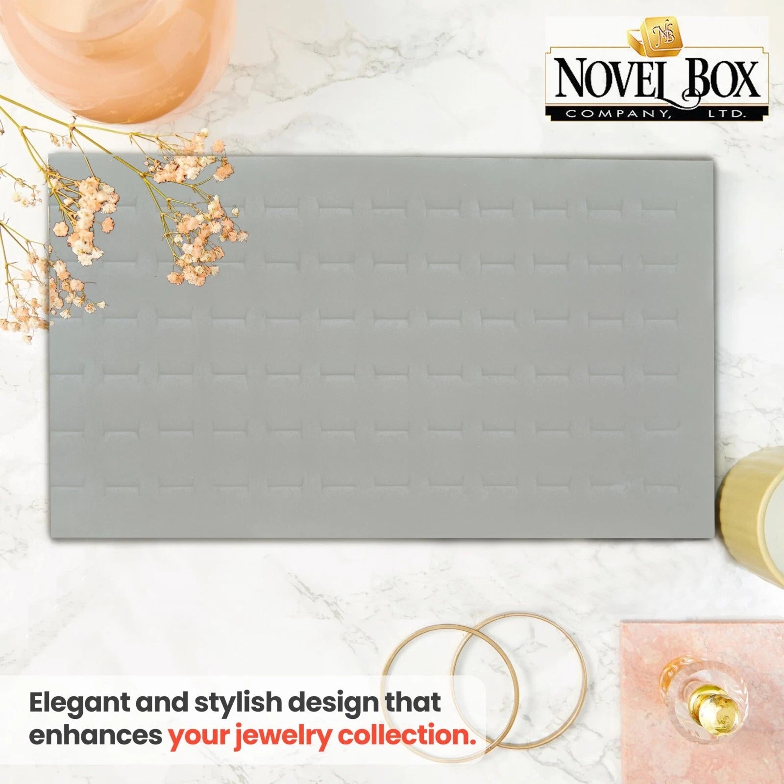 Novel Box 72 Slot Ring Earring Jewelry Tray Foam Velvet Liner in Various Colors | eBay