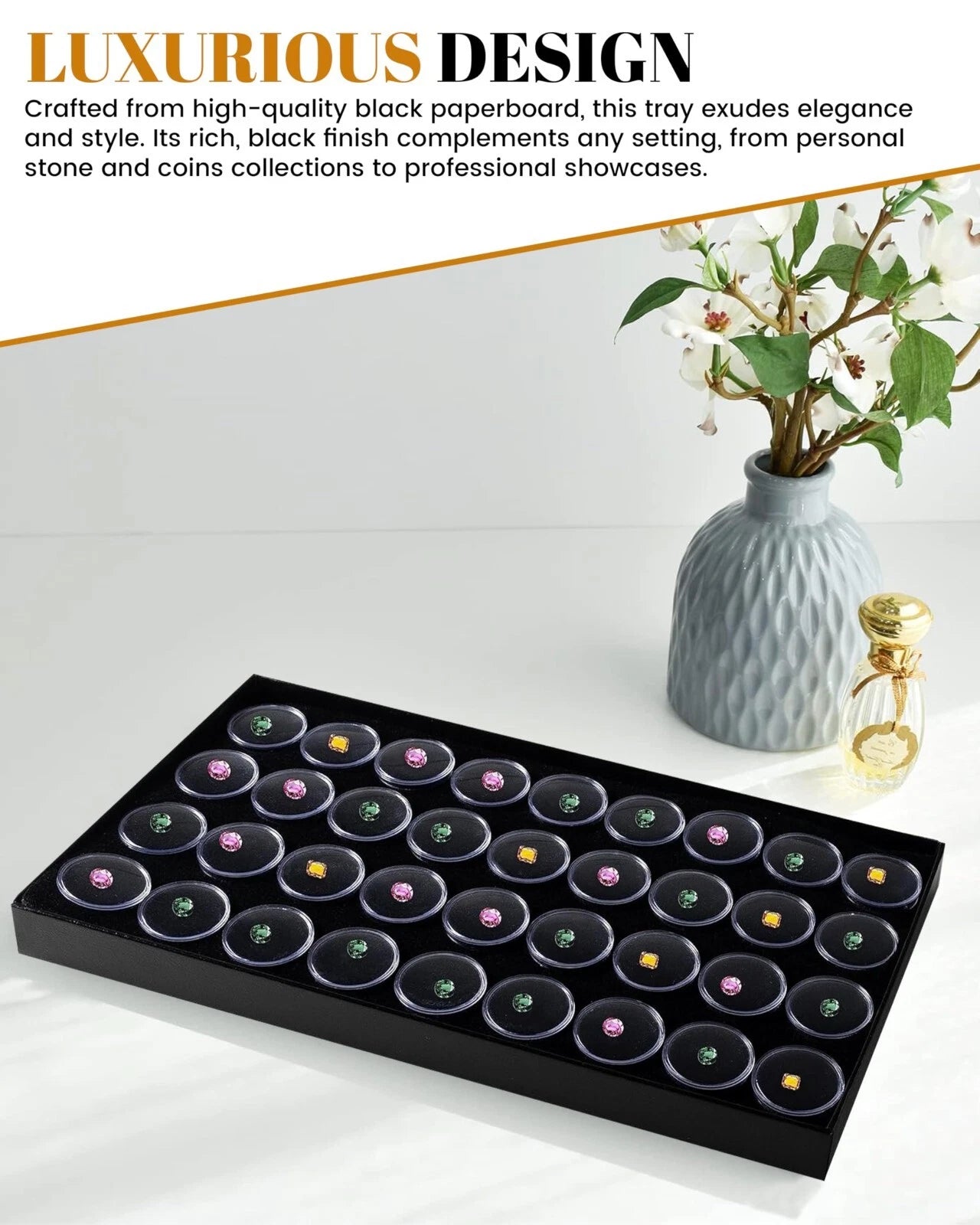 Novel Box Jewelry Gemstone Cardboard Display Case and Lid with Gem Jar Insert | eBay