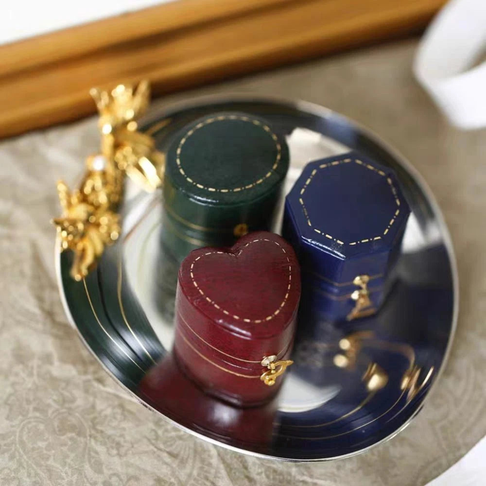 Luxury Vintage Leather Ring Boxes Engagement Wedding Ring Box Jewellery Case | eBay