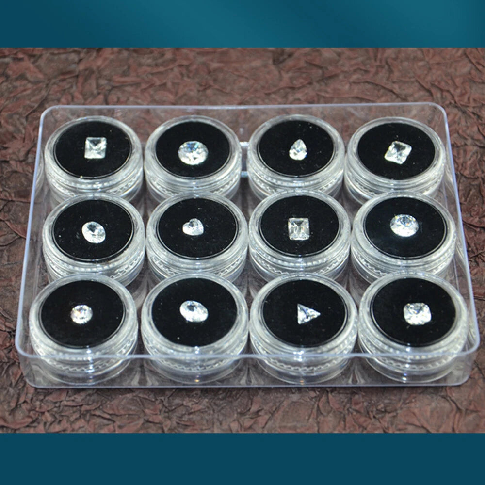 Loose Diamond White Capsule Storage Box Jewelry Gem Beads Display Case Holder | eBay