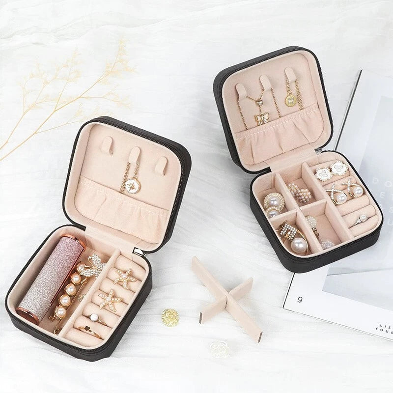 Ring box NEW Black Jewelry Travel Case Box Organizer Holder Storage Earring Case | eBay