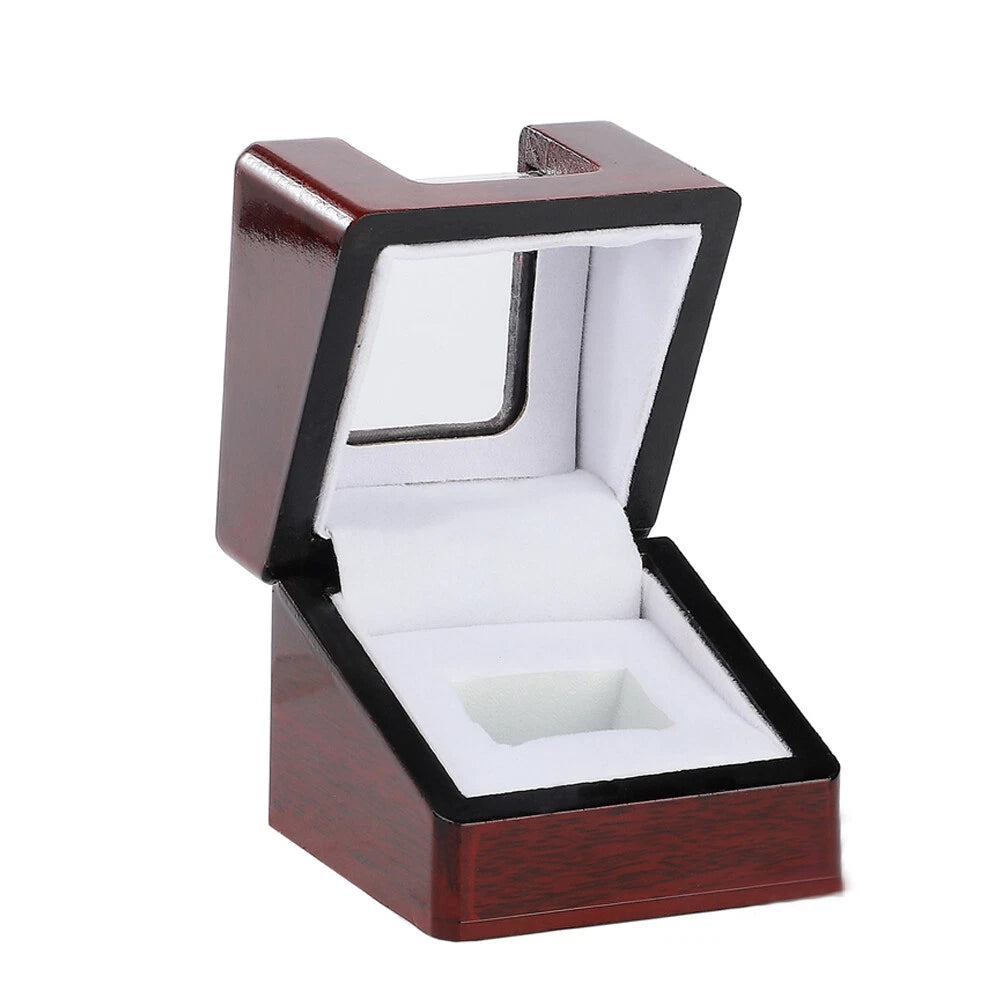 2/3/4/5/6 Championship Ring Display Box Wooden Collection Case Storage Holder | eBay