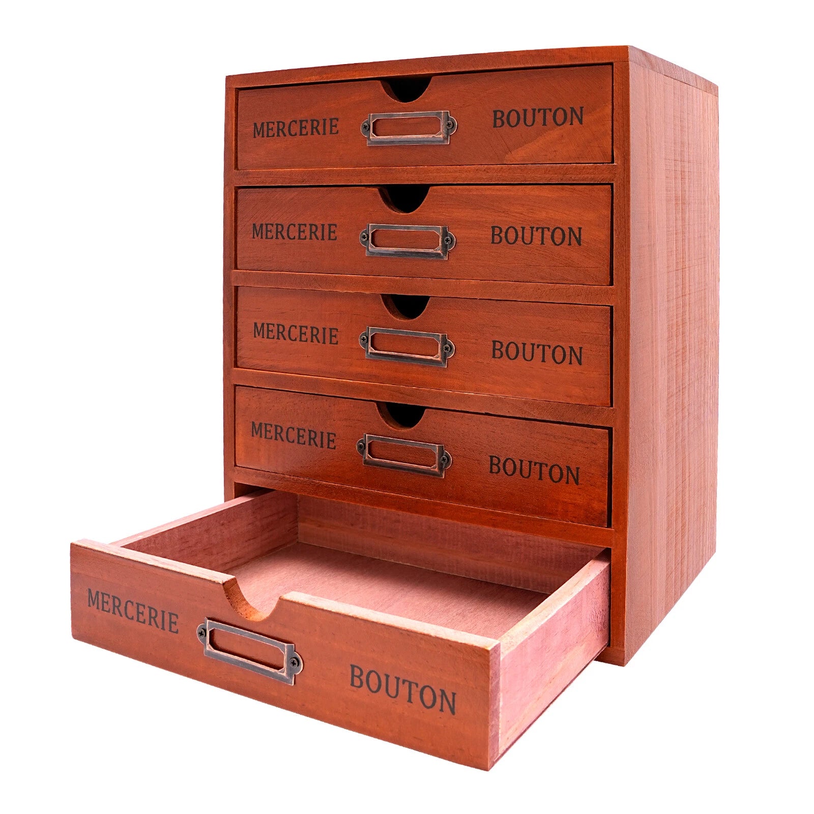 Vintage 5 Layers Large Jewelry Organizer Wooden Storage Box Case With 5 Drawers | eBay