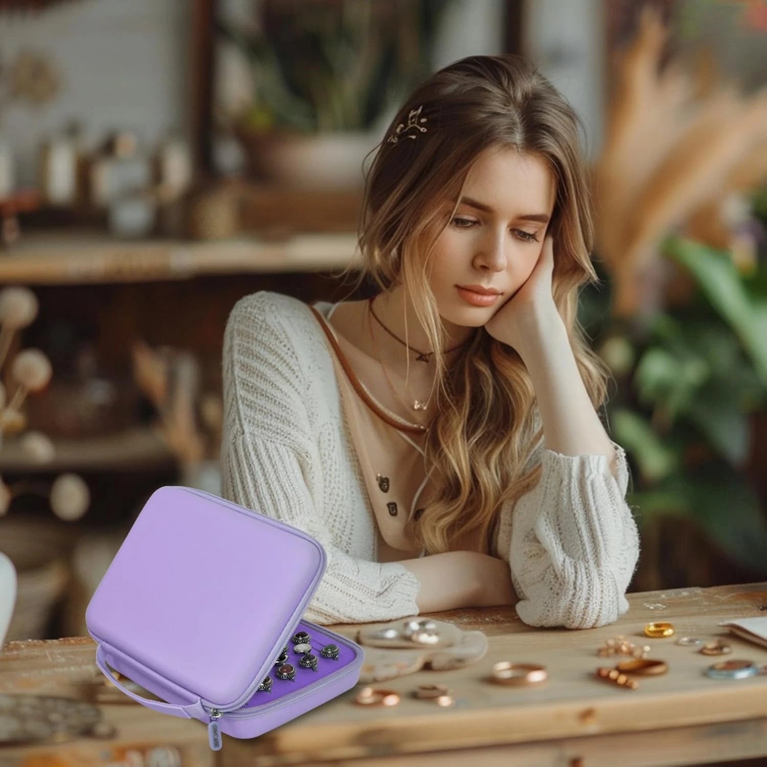 Ring Organizer Storage Case - Jewelry Ring Display Collector Box with 42 Slots. | eBay