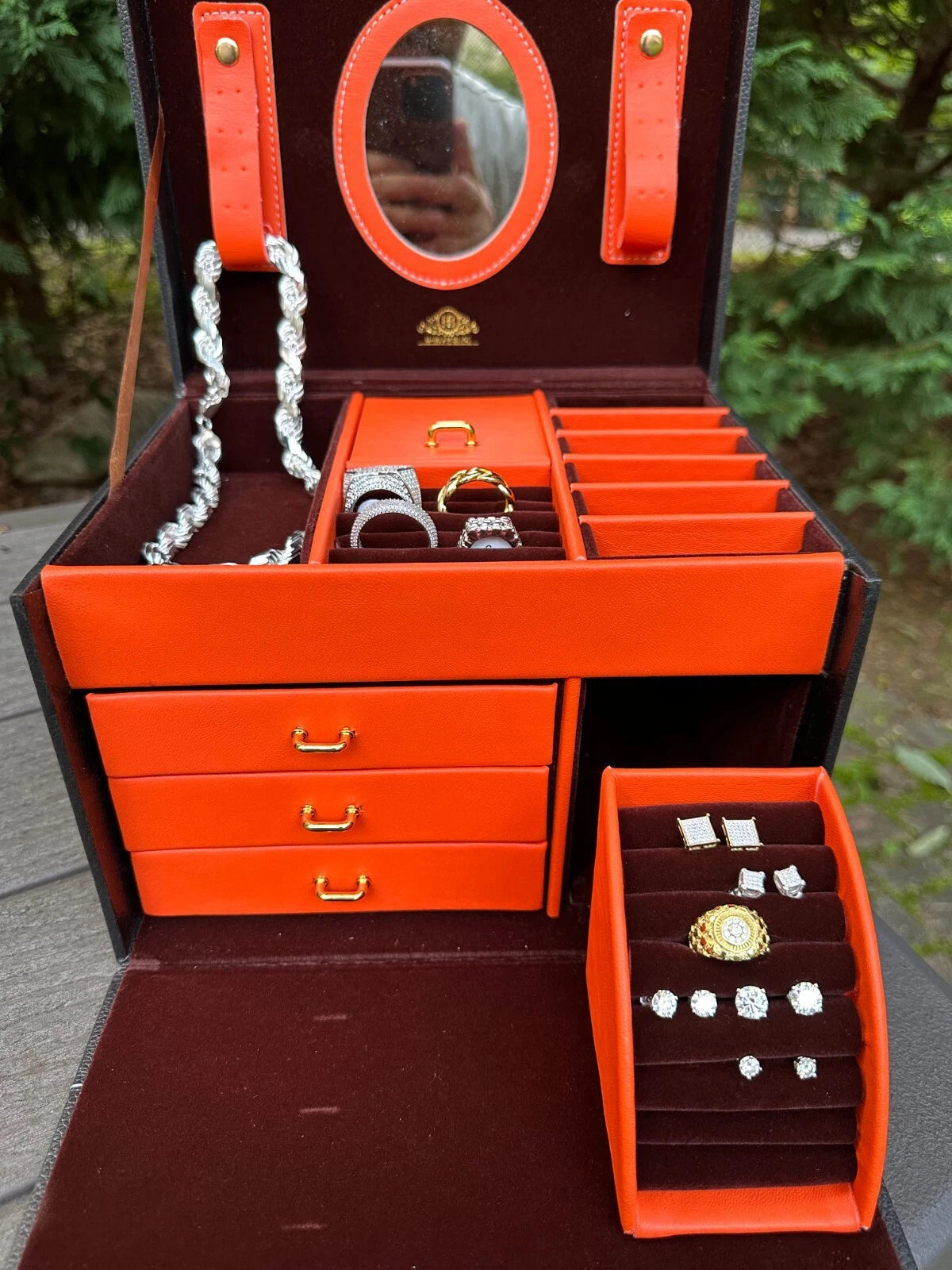 Harlembling Leather Full Size Home Jewelry Box Case | eBay