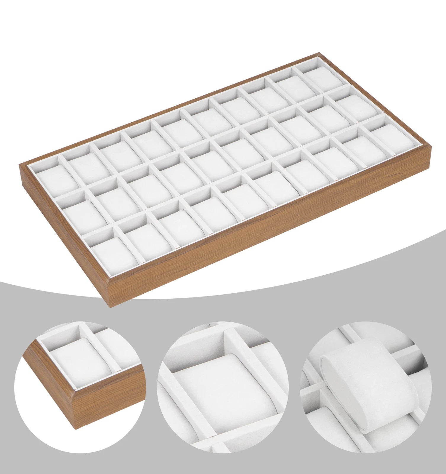 30 Slots Wood Watch Box Jewelry Storage Case Organizer Display Box Holder Tray | eBay