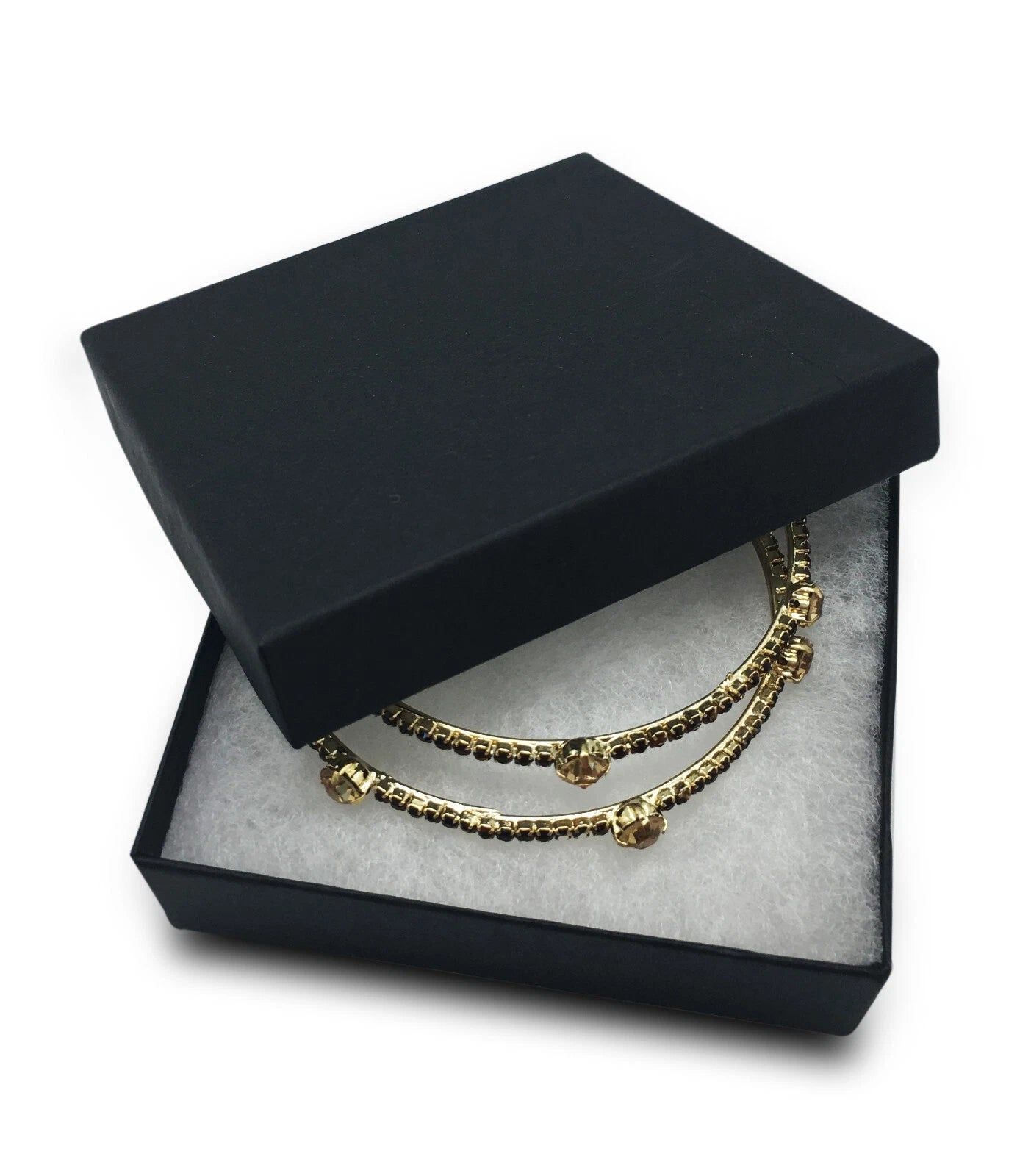 25-Pack Cardboard Paper JEWELRY GIFT BOX Case with Cotton Padding Insert - BLACK | eBay