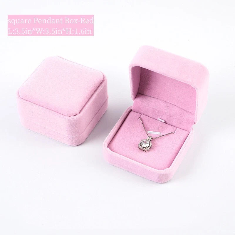 Velvet Bracelet Chain Necklace Ring Gift Box Storage Case Jewelry Display | eBay