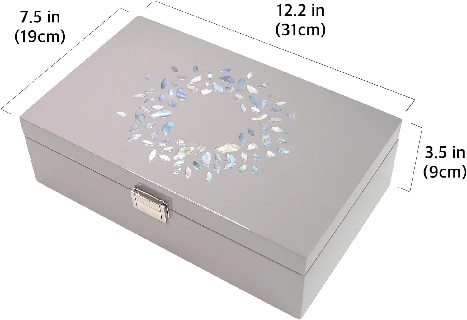 MADDesign Mother of Pearl Jewelry Organizer Box Handmade Lacquered Flower Petal | eBay