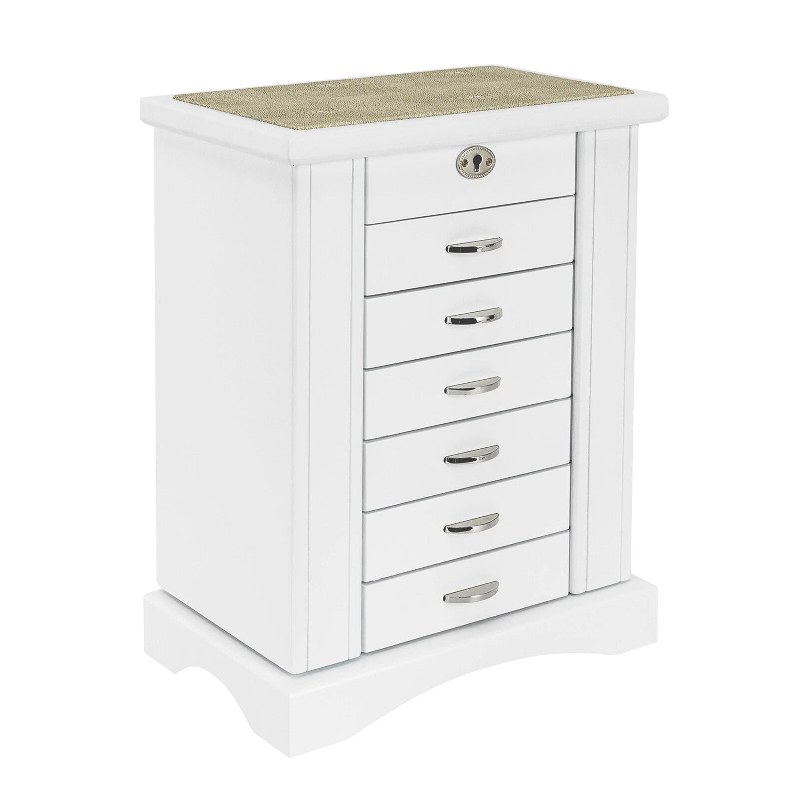 Jewelry Box 7 Layers Jewelry Storage Case Large Organizer with Mirror and Lock | eBay