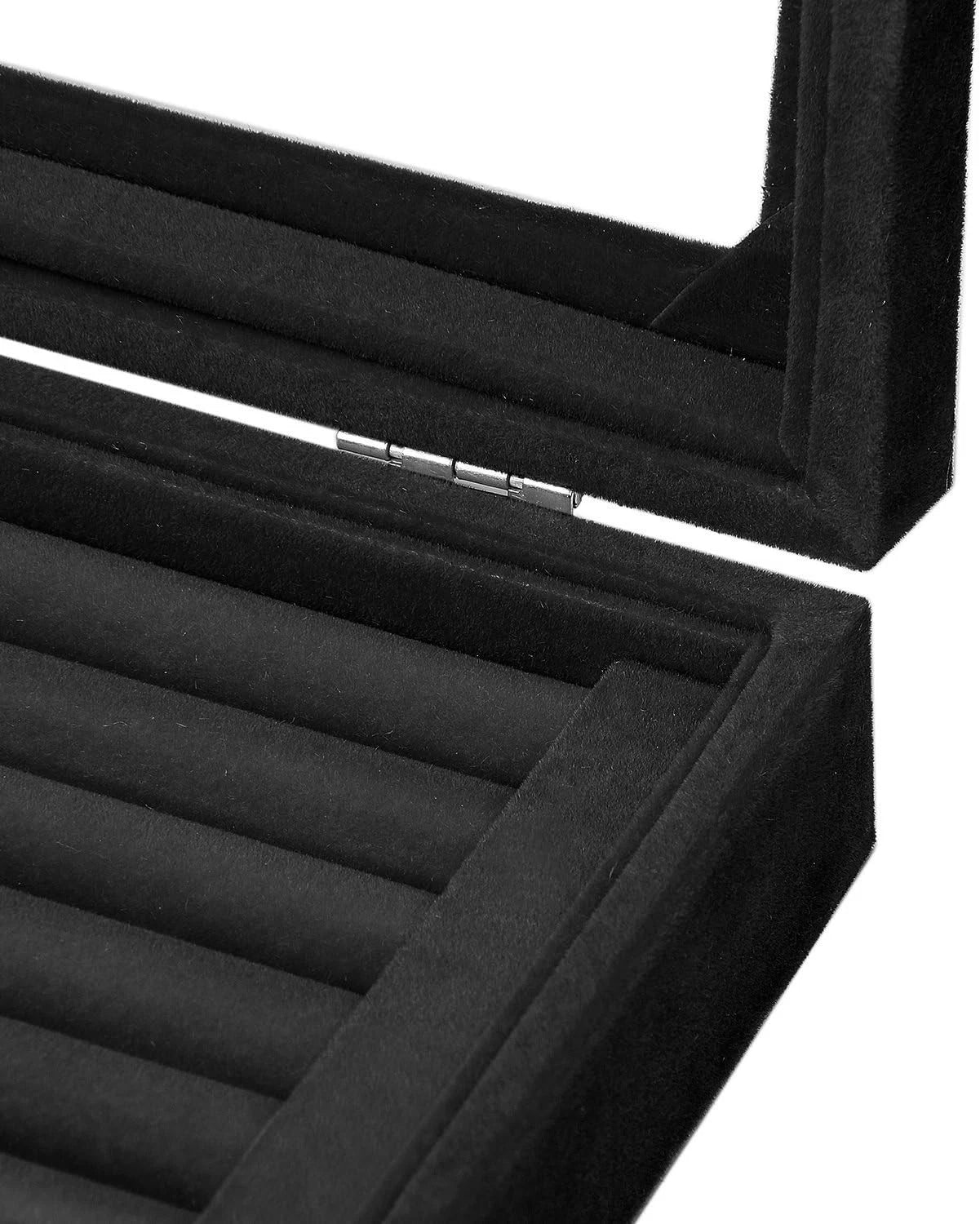 Jewelry Box Rings Organizer Tray 7 Slots Velvet Jewelry Earring Storage Box | eBay