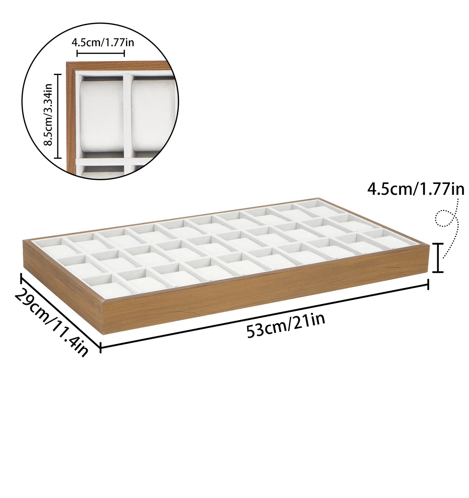 30 Slots Wood Watch Box Jewelry Storage Case Organizer Display Box Holder Tray | eBay