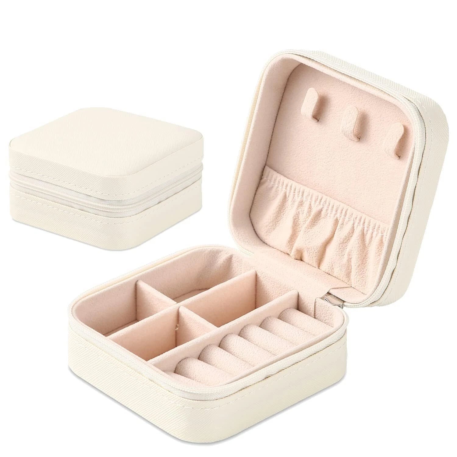 Portable Jewelry Box Travel Organizer Case Ring Earring Necklace Storage Case | eBay
