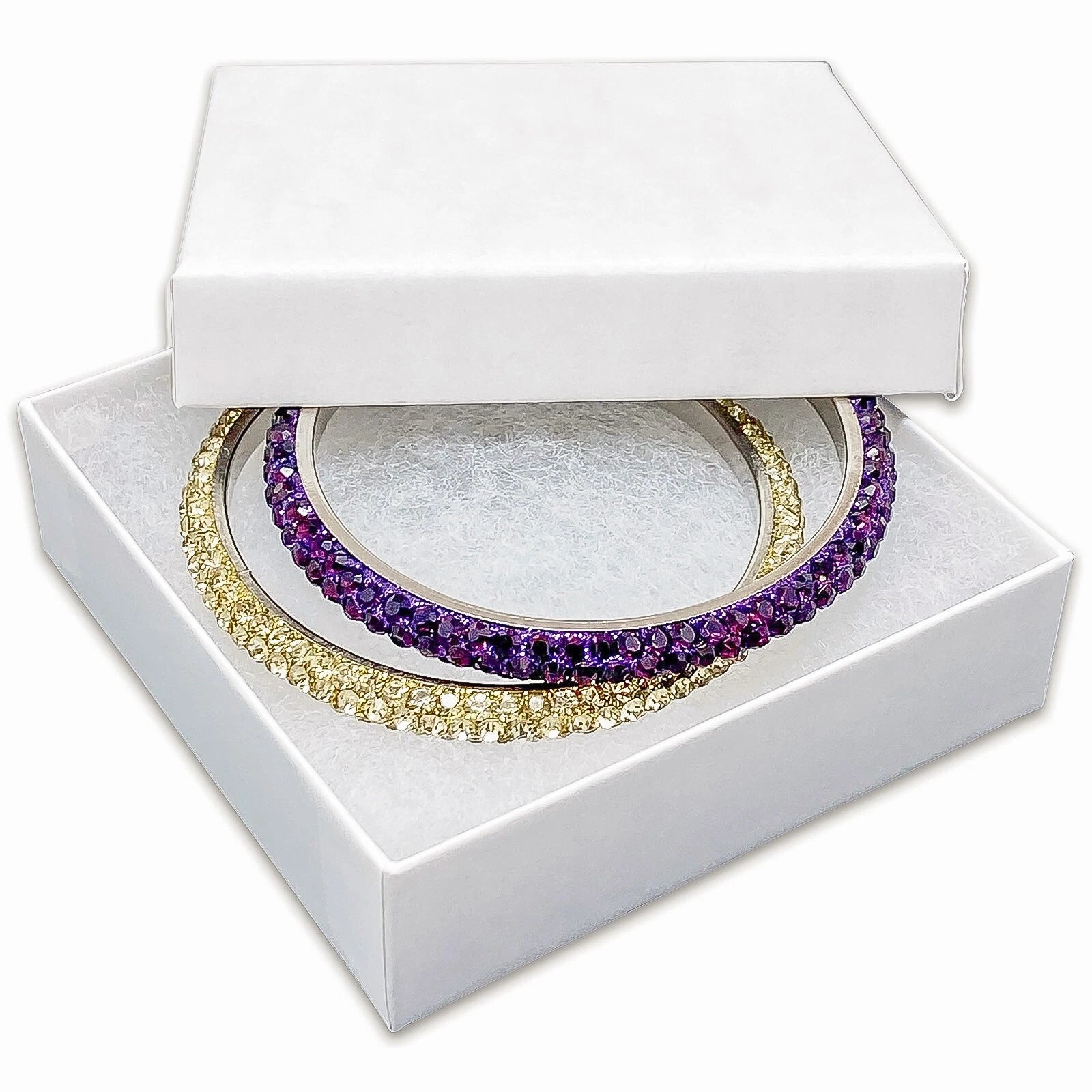 BULK 3.5x3.5x1 Cardboard #33 JEWELRY GIFT BOXES Cotton Fill Kraft Paper Shipping | eBay