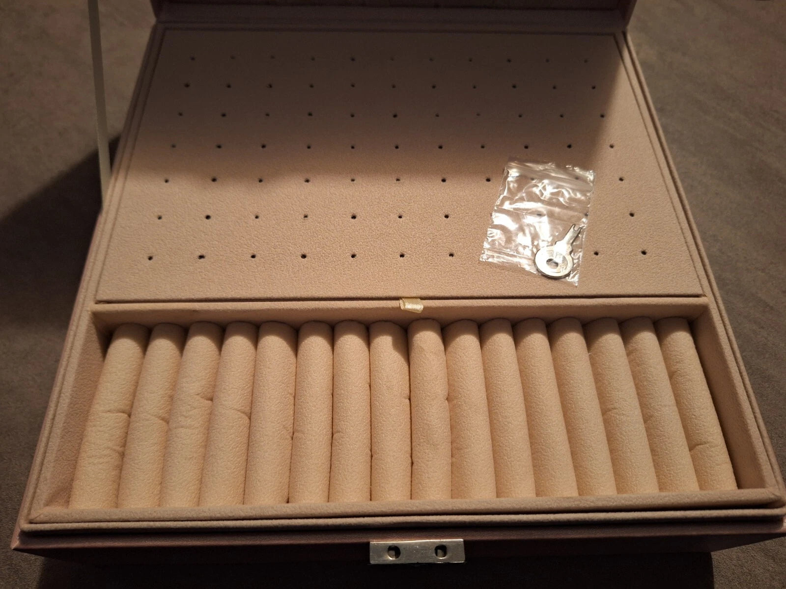 Jewelry Box Organizer W/ KEY, for Women 2 Layers PU Leather Jewelry Box. 10x10x4 | eBay