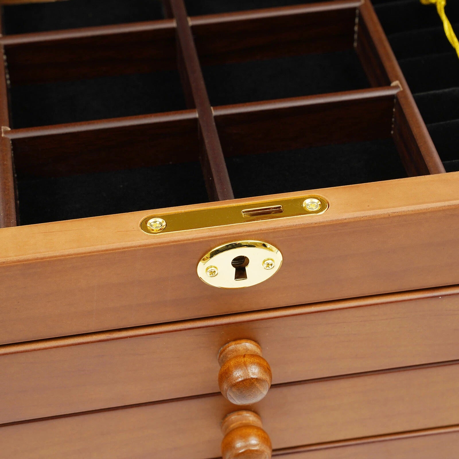 Jewelry Box Wood for Wowen 6-Layer Large Organizer Box with Mirror & 5 Drawers | eBay