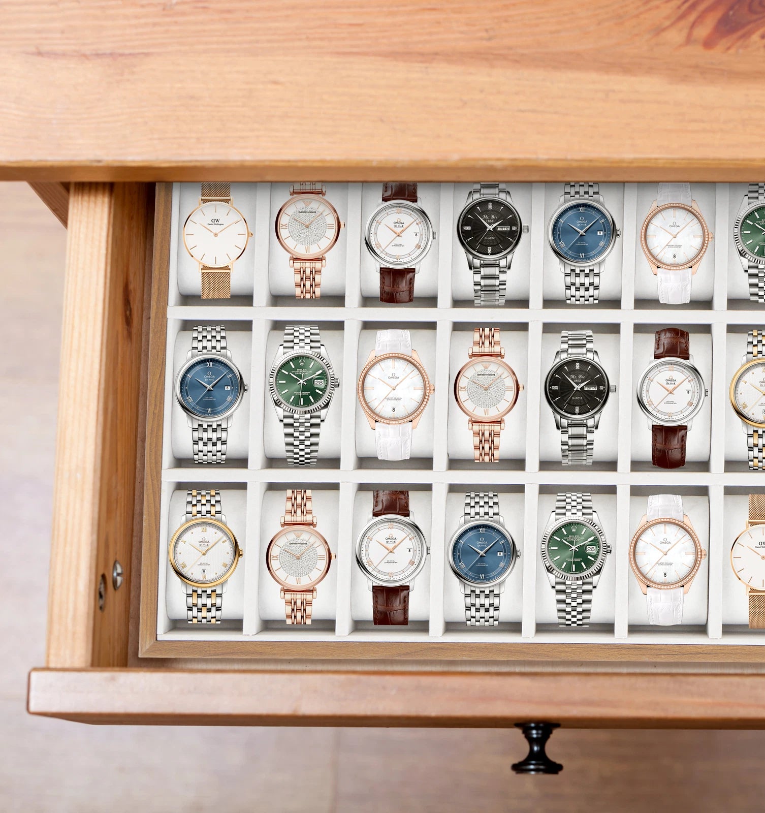 30 Slots Wood Watch Box Jewelry Storage Case Organizer Display Box Holder Tray | eBay