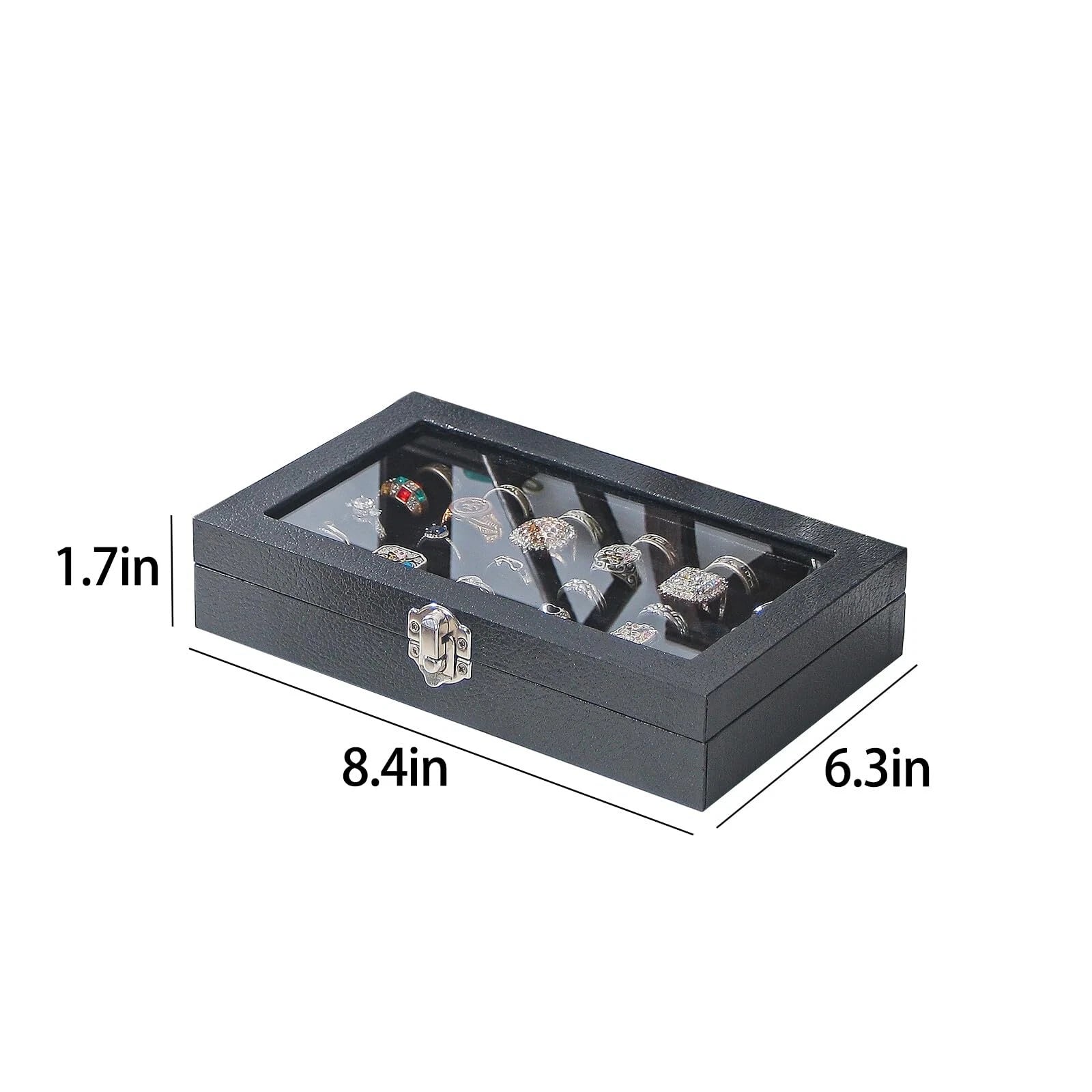 Ring Jewelry Organizer Box, 30 Slot Rings Display Storage Case Earring Showcase | eBay