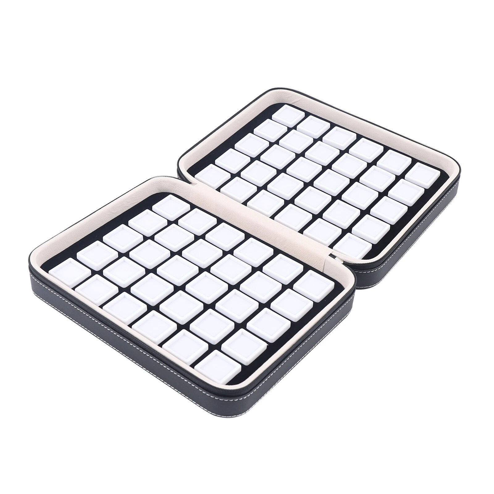 60 Grids Luxury Diamond Gemstone Organizer Display Box Jewelry Storage Case usa! | eBay