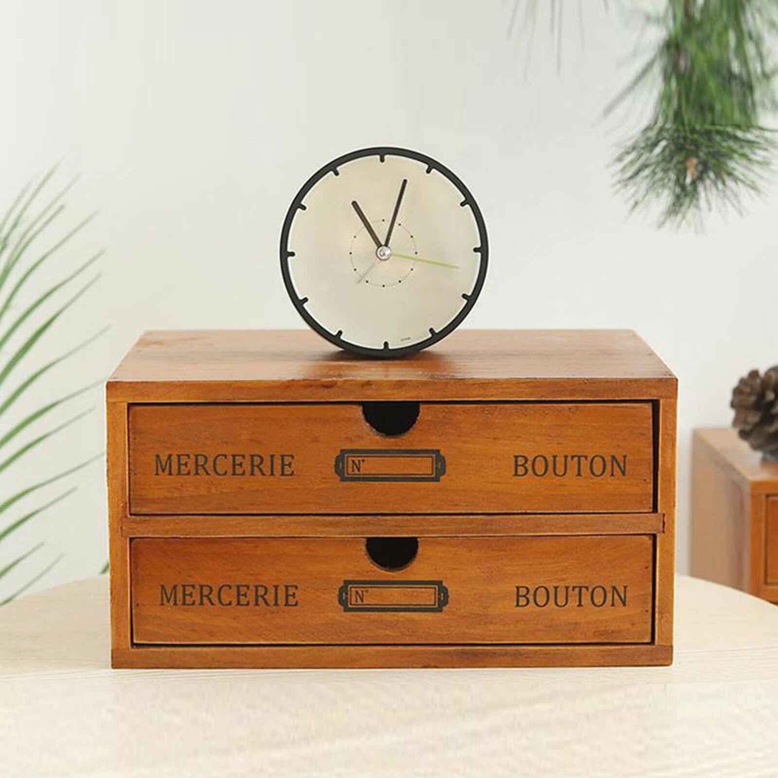 Vintage Wood Jewelry Organizer Storage Box w/ Drawers Cosmetic Cabinet 2 Layers | eBay