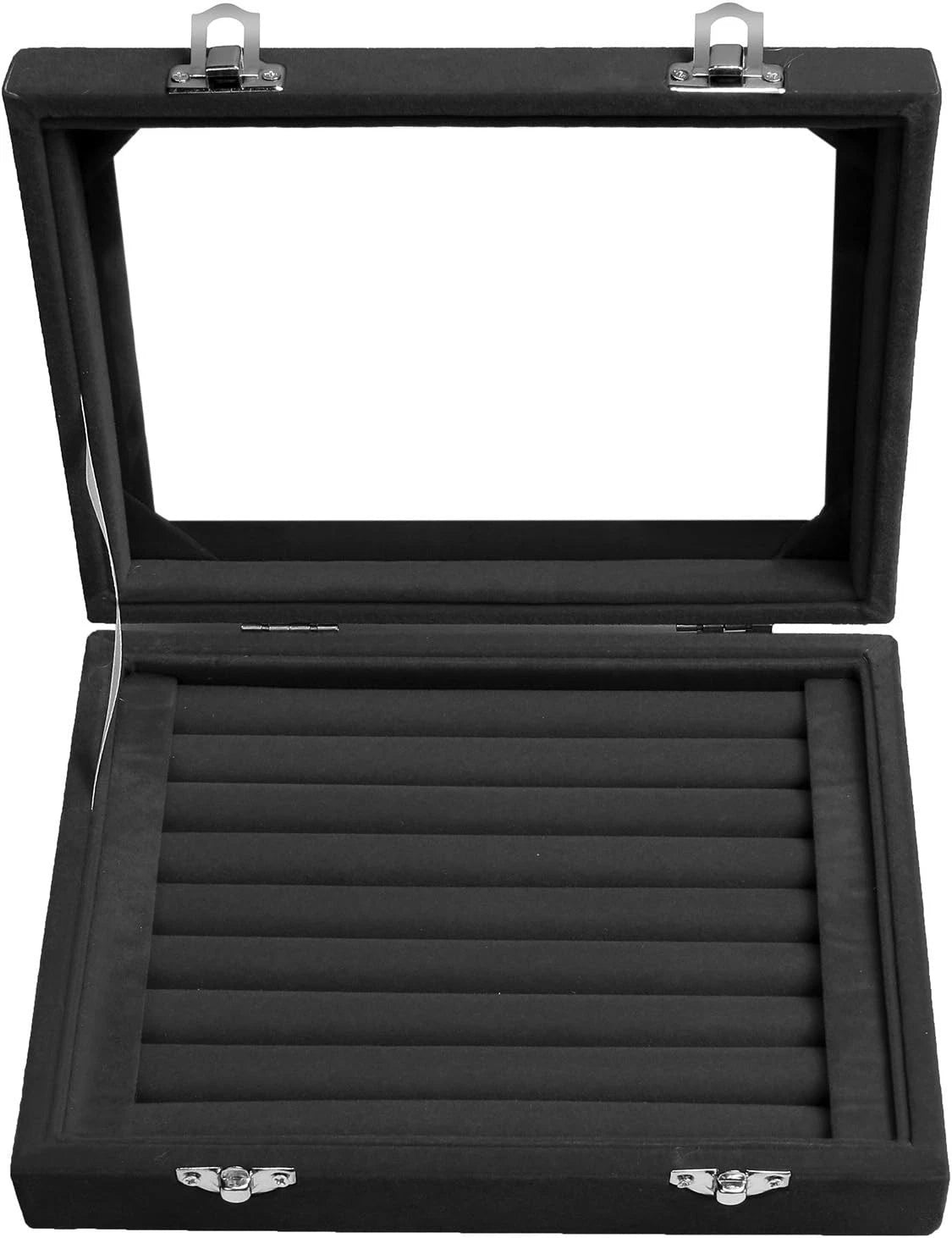 Jewelry Box Rings Organizer Tray 7 Slots Velvet Jewelry Earring Storage Box | eBay