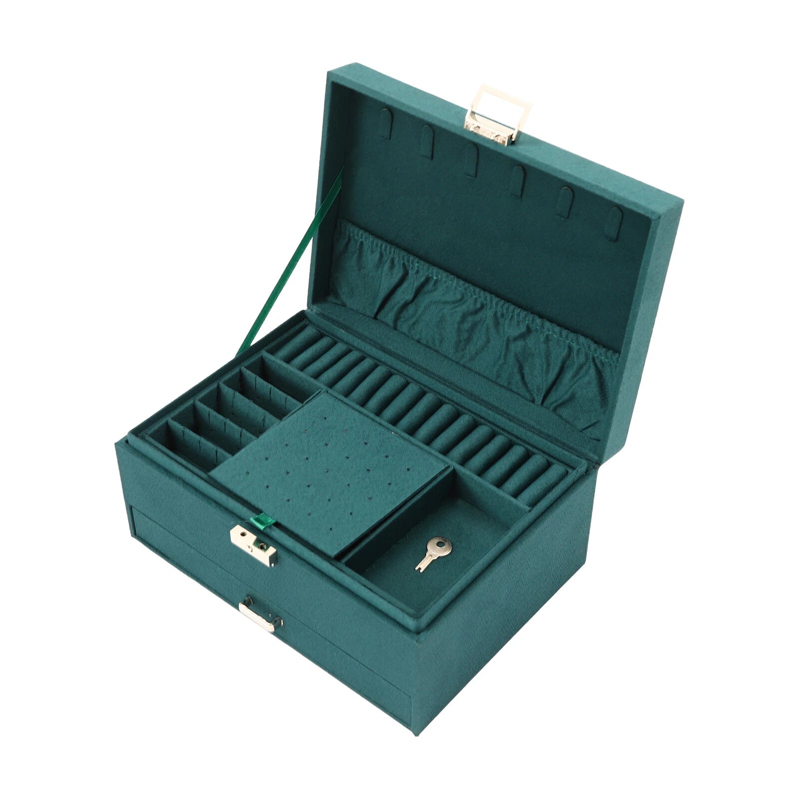 3 Layers Jewelry Box Organizer Large Capacity Ring Earring Necklace Storage Gift | eBay