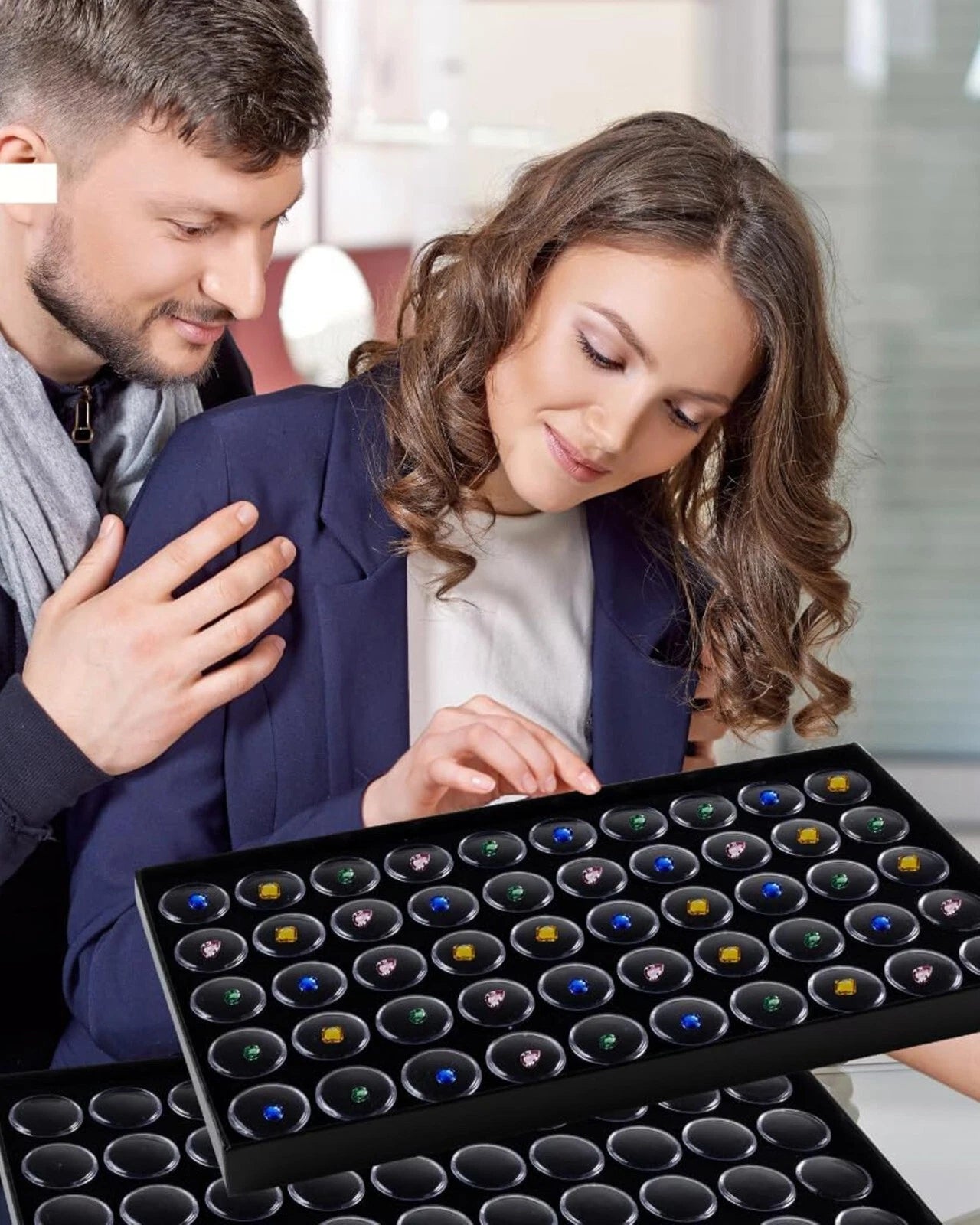 Novel Box Jewelry Gemstone Cardboard Display Case and Lid with Gem Jar Insert | eBay