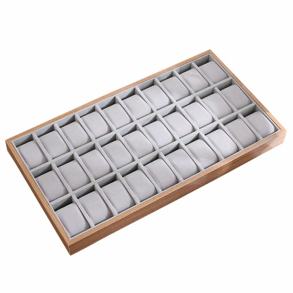 30 Slots Wood Watch Box Jewelry Storage Case Organizer Display Box Holder Tray | eBay