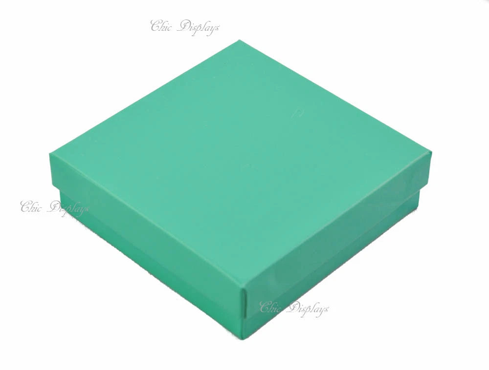 12pc Teal Gift Boxes Teal Cotton Filled Jewelry Boxes Green Bracelet Gift Boxes | eBay