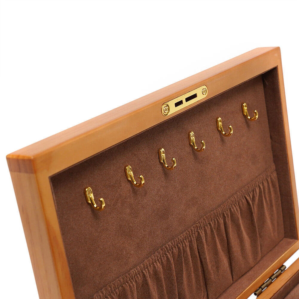 Jewelry Organizer Wooden Storage Box, 3 Layers Case Box with 3 Drawers brown USA | eBay