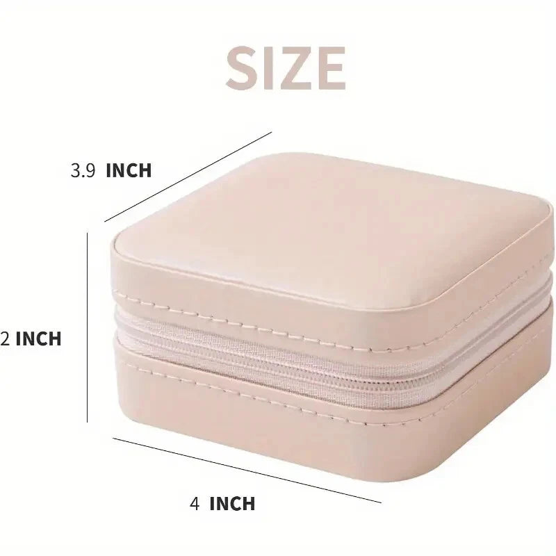 Travel Jewelry Box with Mirror, Jewelry Travel Organizer Light Turquoise | eBay