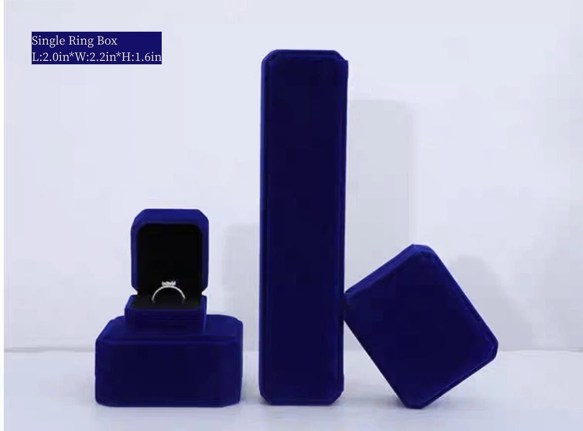 Velvet Bracelet Chain Necklace Ring Gift Box Storage Case Jewelry Display | eBay