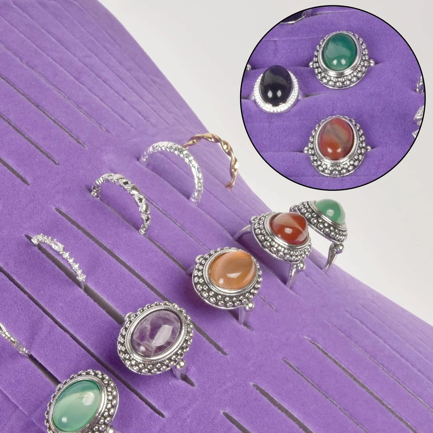 Ring Organizer Storage Case - Jewelry Ring Display Collector Box with 42 Slots. | eBay