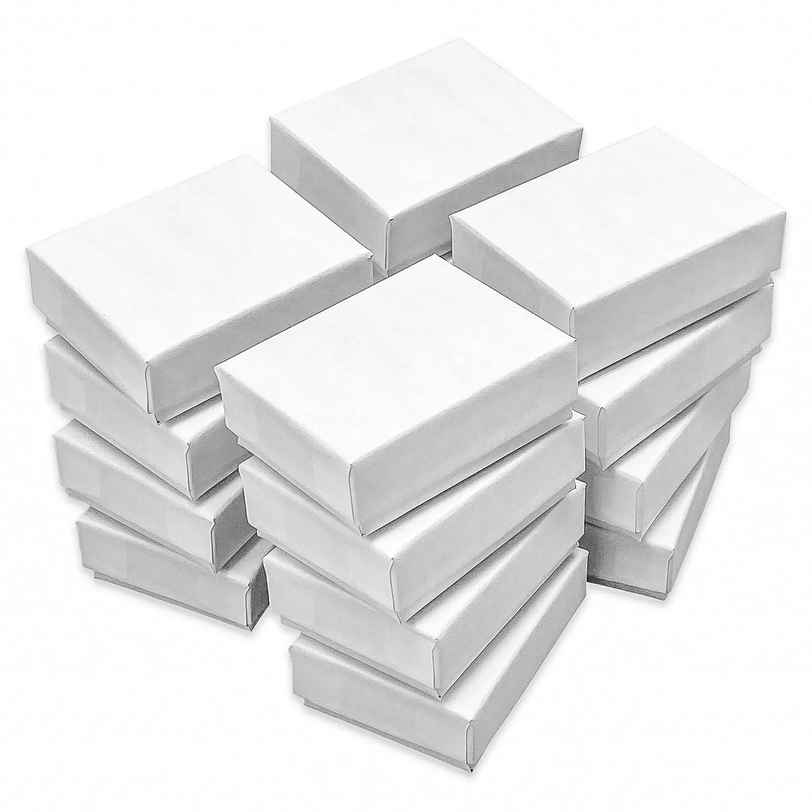 BULK 3.2x2.2x1 Cardboard #32 JEWELRY GIFT BOXES Cotton Fill Kraft Small Shipping | eBay