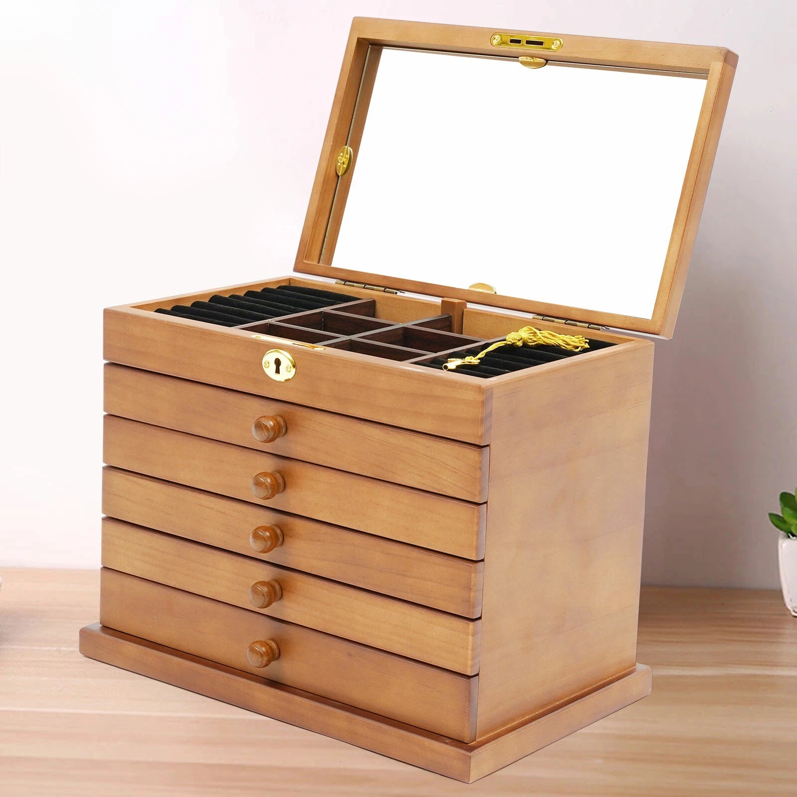 Large Jewelry Box Organizer for Women Girls Jewelry Storage Case with Drawers US | eBay
