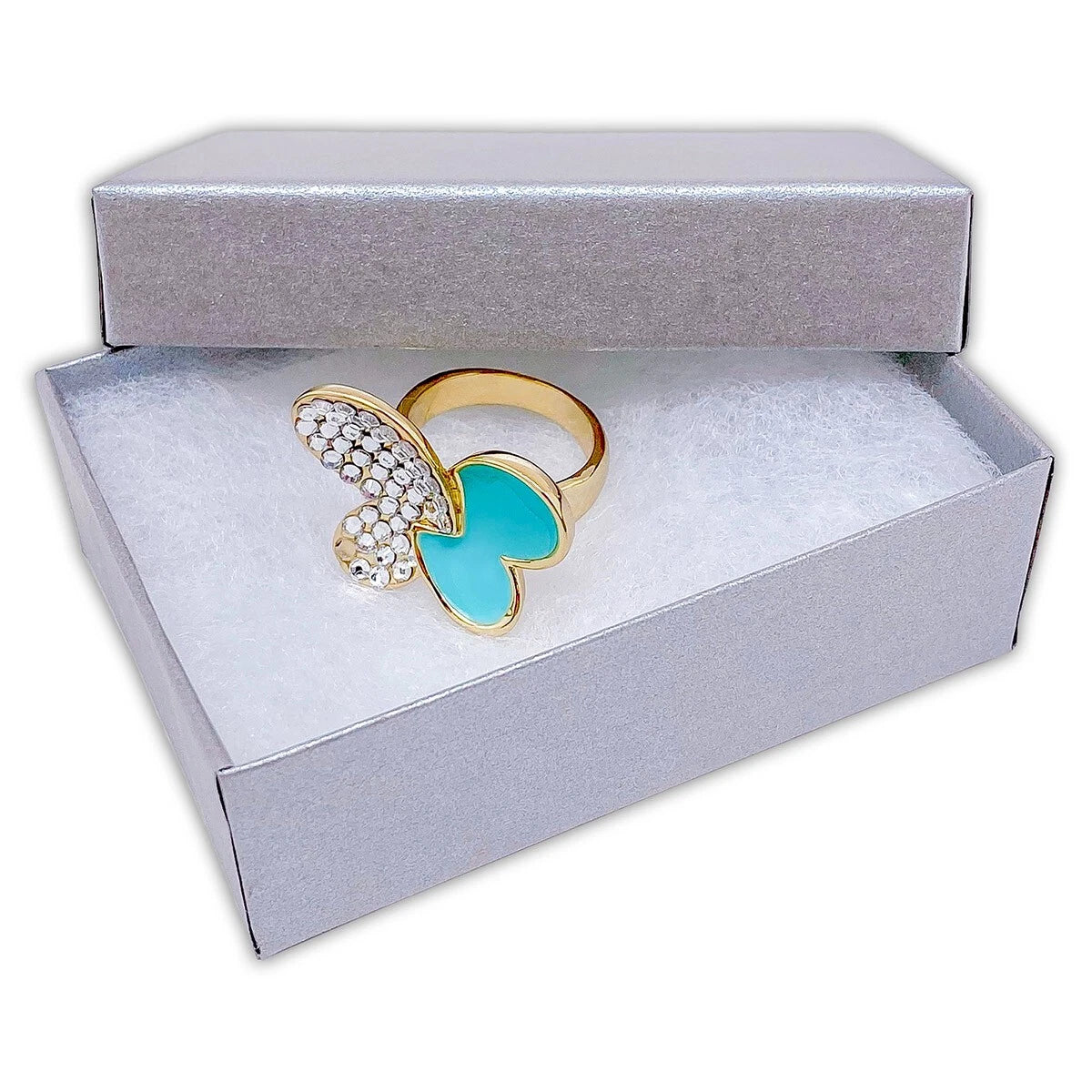 BULK 3.2x2.2x1 Cardboard #32 JEWELRY GIFT BOXES Cotton Fill Kraft Small Shipping | eBay