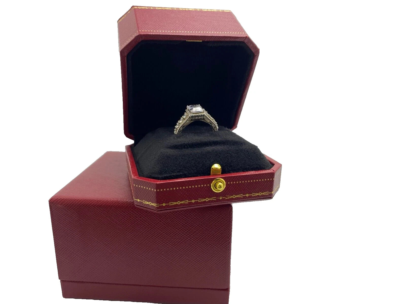 Engagement Ring Box Octagonal Gift box Red | eBay