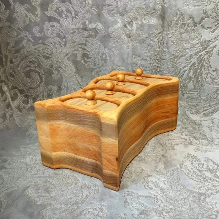 Handcrafted Wooden Jewelry Box – Mini Storage Organizer with 4 Drawers Chest | eBay