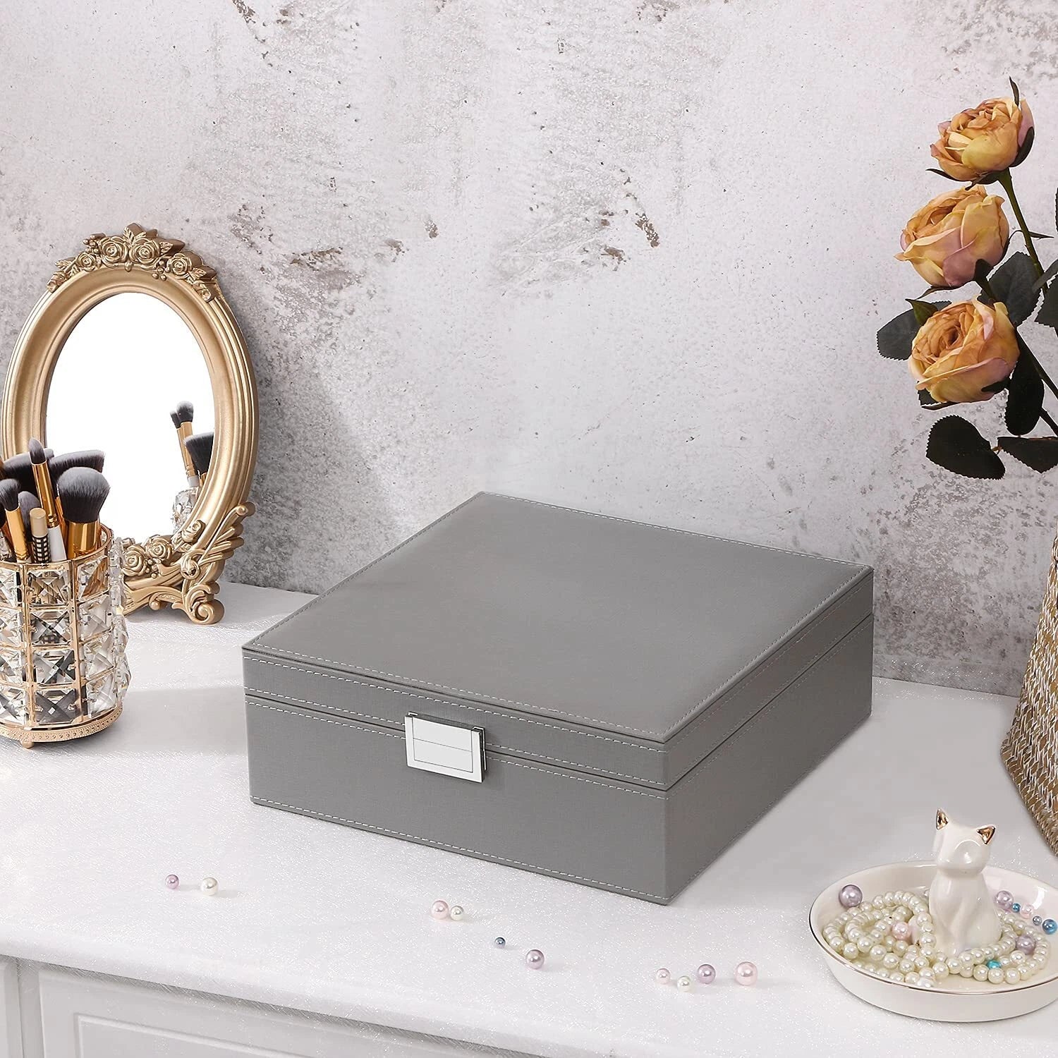 Necklace Organizer Box | 12 Compartments, 6 Hooks, 2 Layers | Jewelry Storage | eBay