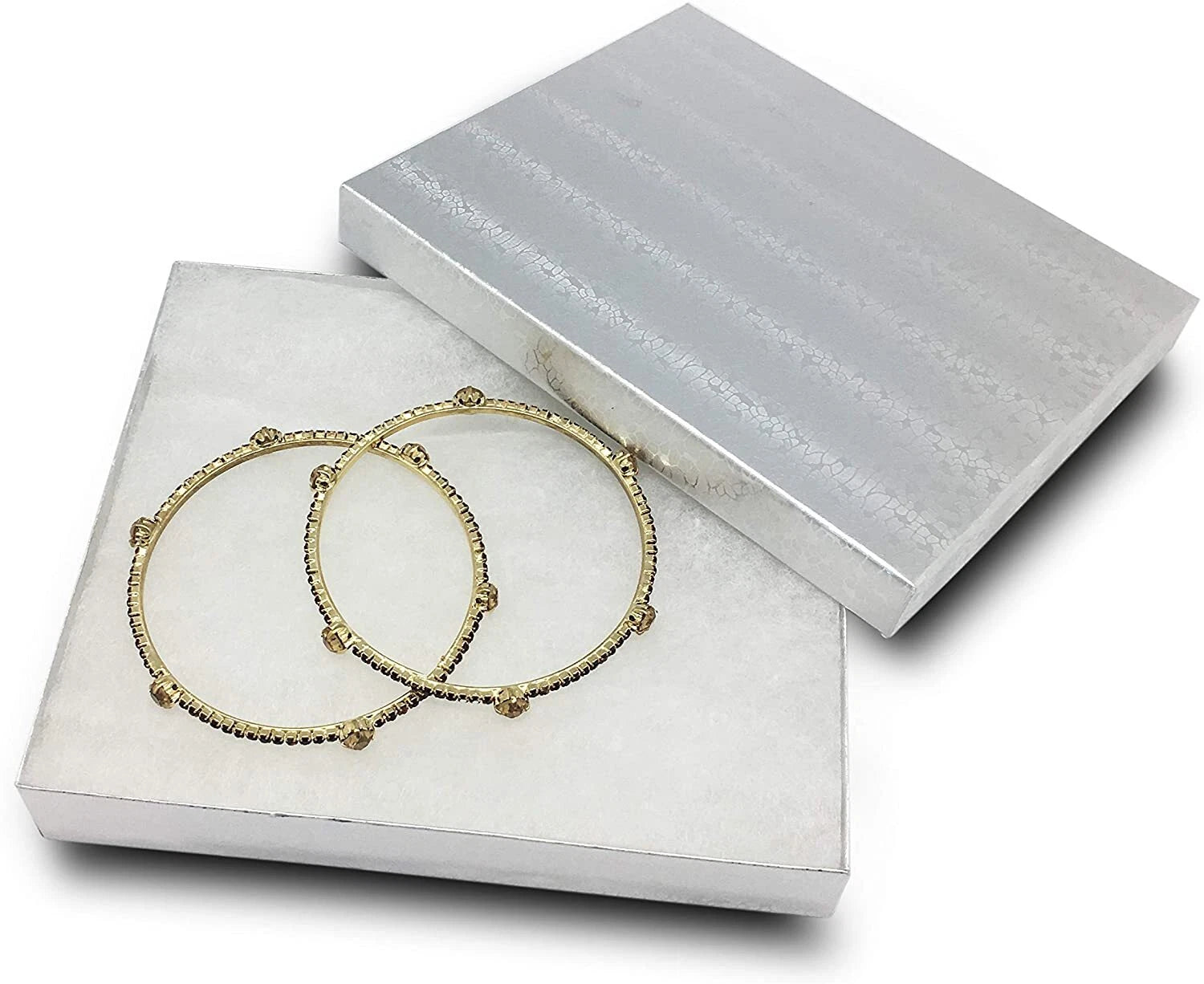 BULK Cardboard Kraft Paper JEWELRY GIFT BOXES Cotton Filled SILVER for Shipping | eBay