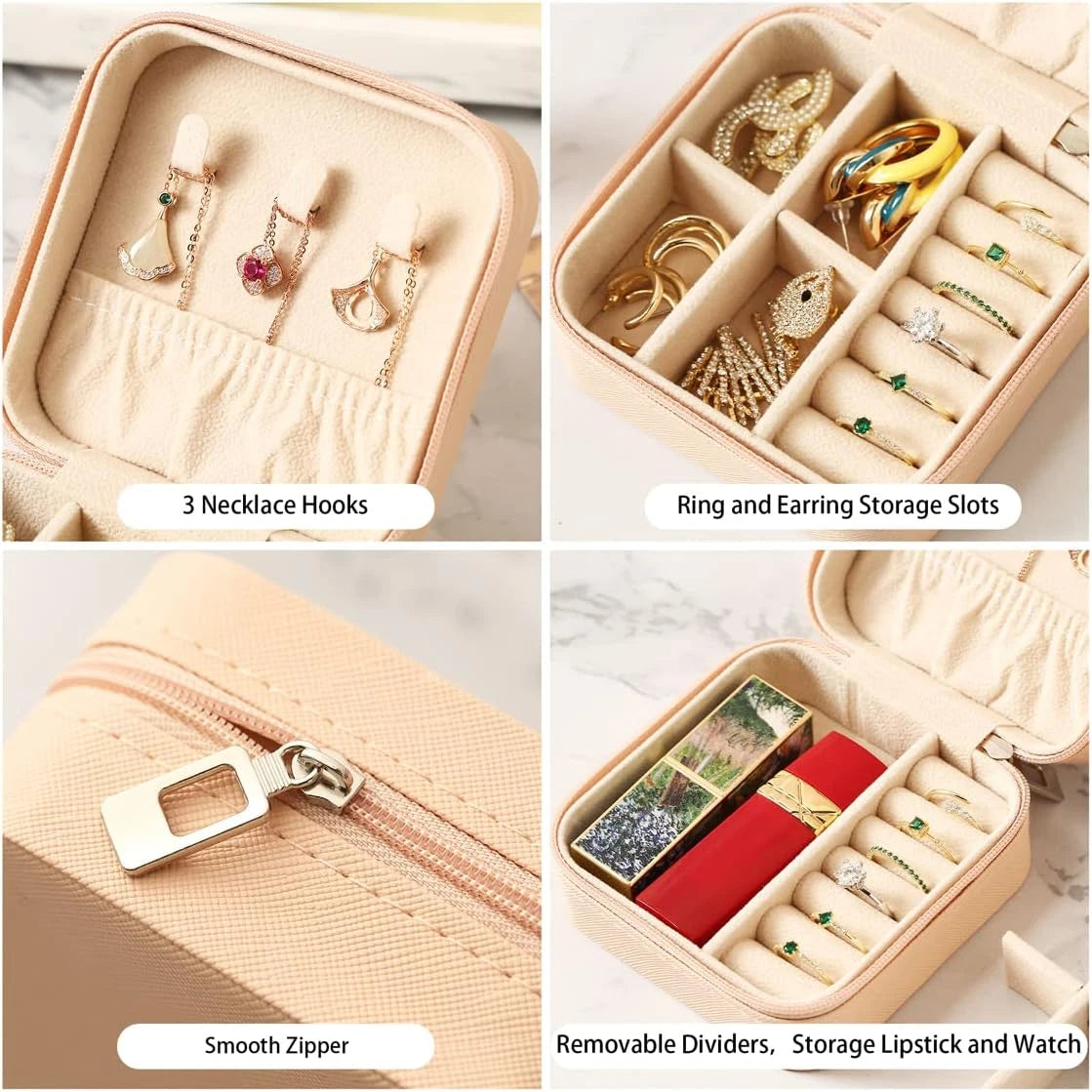 Travel Jewelry Case, Mini Portable Jewelry Travel Boxes, Small Jewelry Organizer | eBay