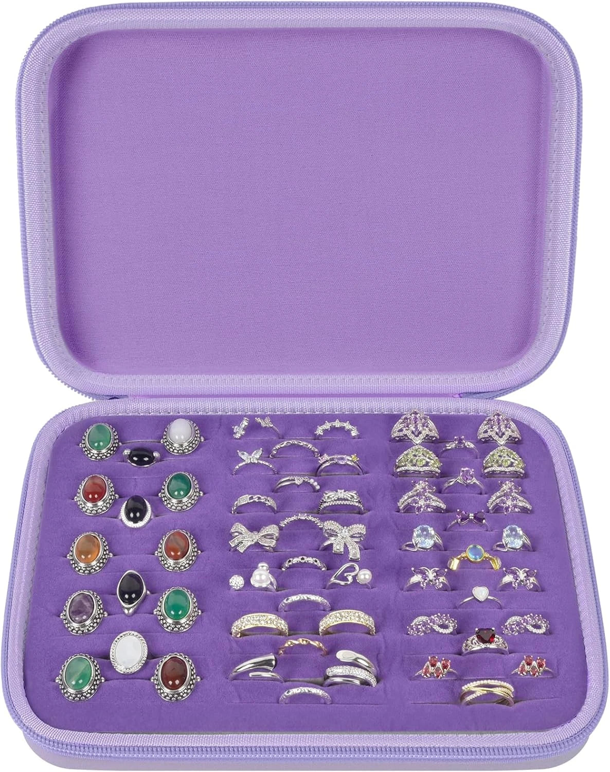 Ring Organizer Storage Case - Jewelry Ring Display Collector Box with 42 Slots. | eBay