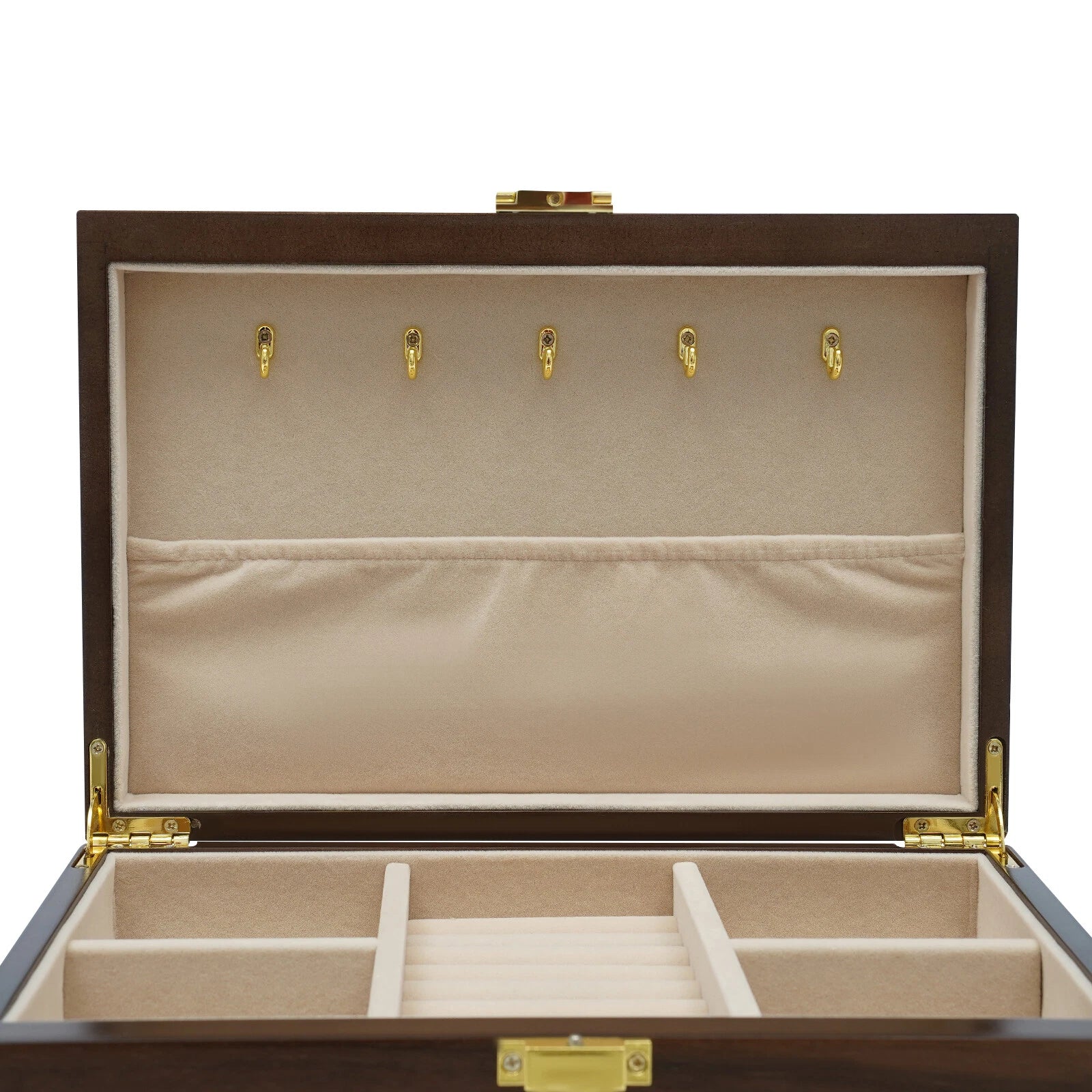 3 Layers Wooden Organizer Jewelry Storage Box w/ 2 Drawers Cabinet | eBay