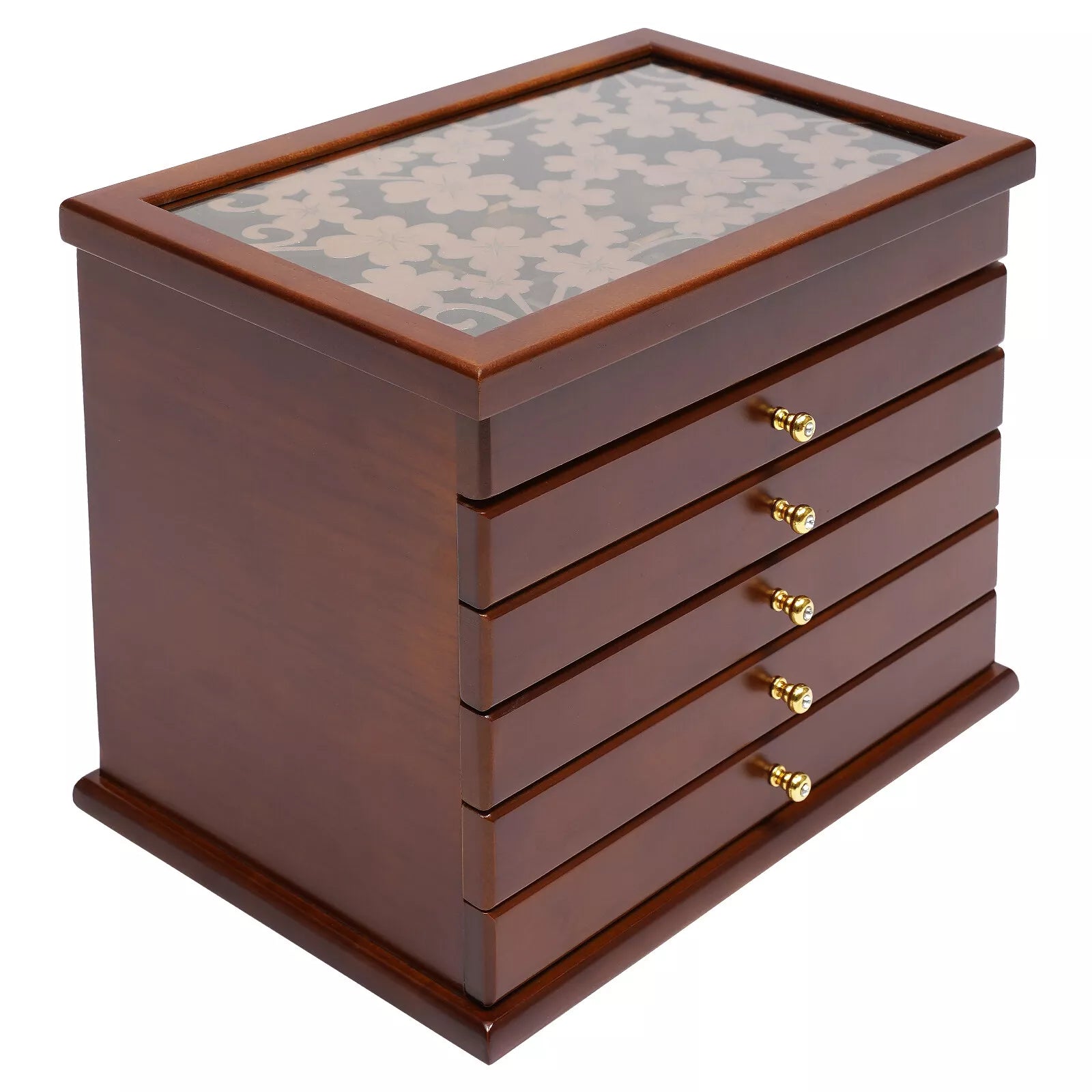 Jewelry Cabinet Storage Box Gift Chest Armoire Organizer W/ 6 Layers Drawer | eBay