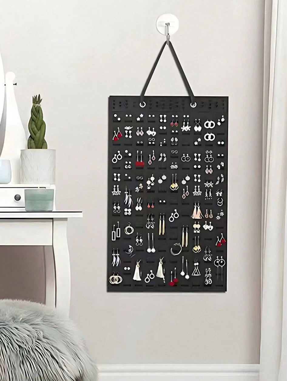 1pc Felt Hanging Jewelry Organizer - Wall Storage Bag for Earrings & Necklaces | eBay